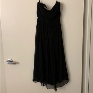 J. Crew Black Silk Strapless Dress